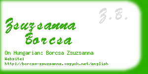 zsuzsanna borcsa business card
